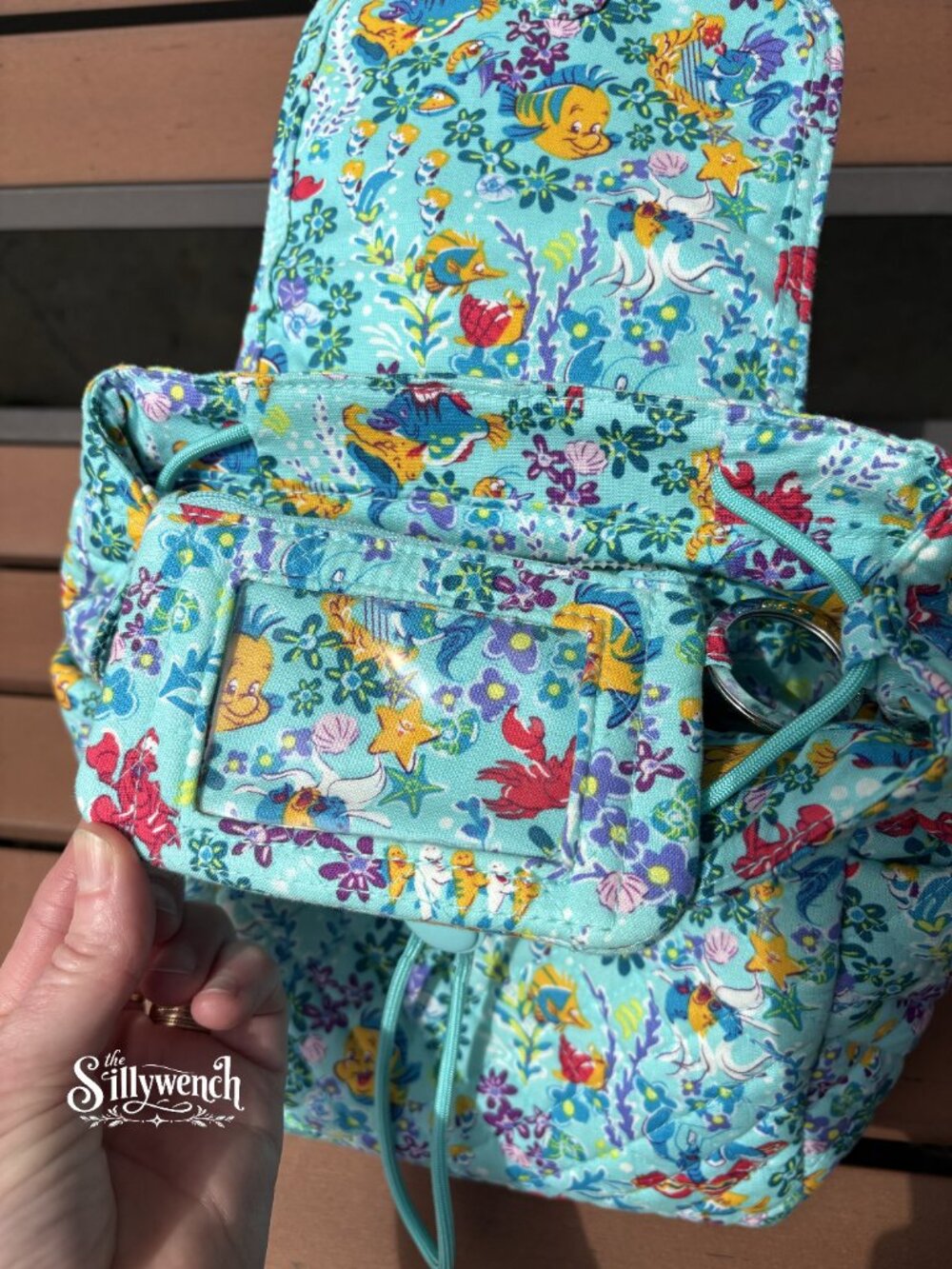 Vera Bradley Little Mermaid Small Backpack in Recycled Cotton - Picture 5 of 7